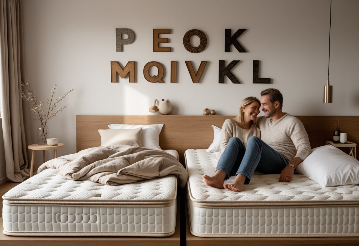 Personlig indretning med bogstaver og komfort med splitlagen